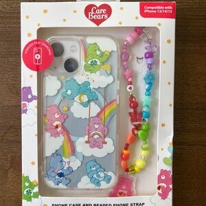 Skinnydip Care Bears Phone Case w/ Beaded Phone Strap~Apple IPhone 13/14/15~BNWB